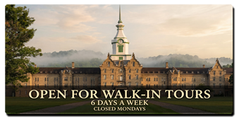 Open for Walk-in Tours
6 days a week. Closed Mondays